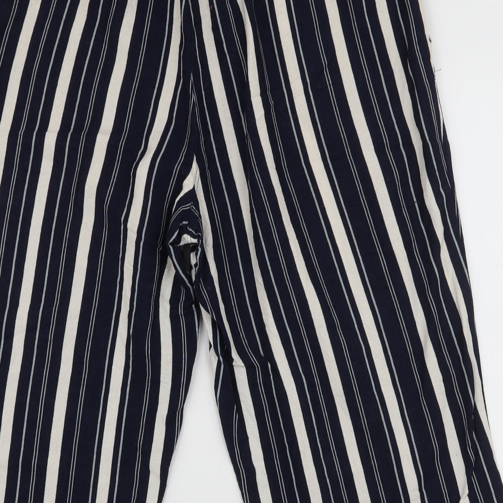 Anthology Womens Blue Striped Viscose  Shorts Size 16 L17 in Regular Drawstring