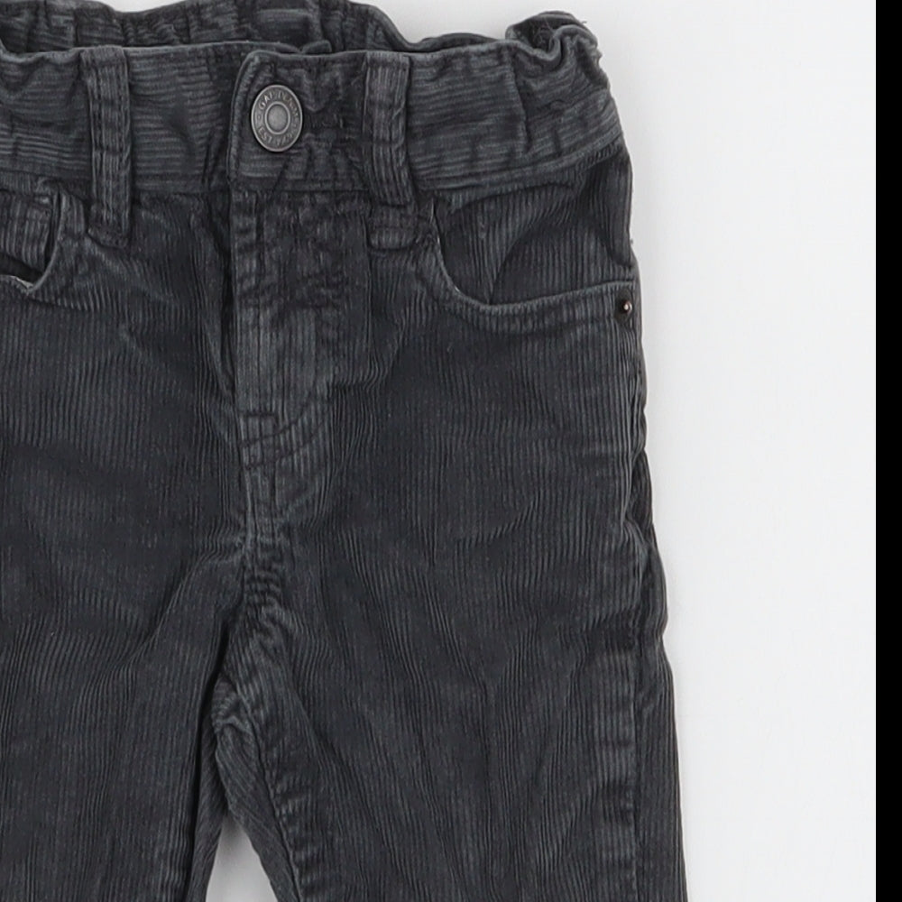Gap Boys Grey  100% Cotton Cargo Trousers Size 12-18 Months  Zip