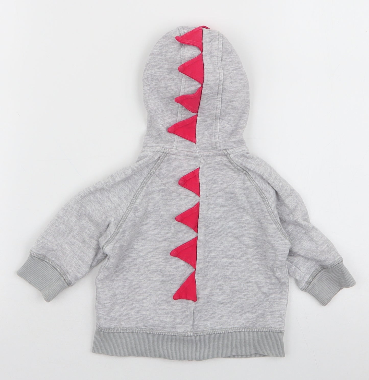 NEXT Boys Grey  100% Cotton Pullover Casual Size 3-6 Months Round Neck Zip - Hoodie