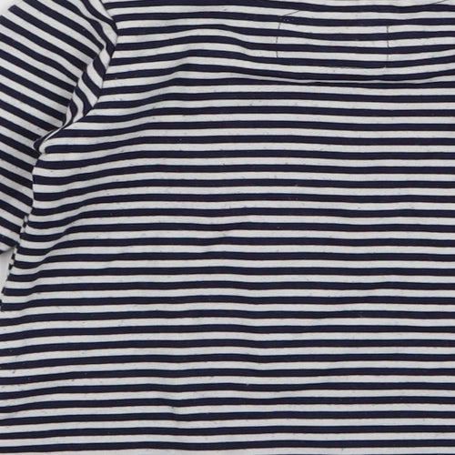 Young Dimension Girls Multicoloured Striped Viscose Jersey T-Shirt Size 12-18 Months Round Neck Pullover - Happy little thing