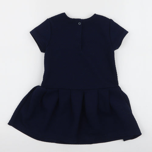 NEXT Girls Blue  Polyester A-Line  Size 3-4 Years  Round Neck Pullover