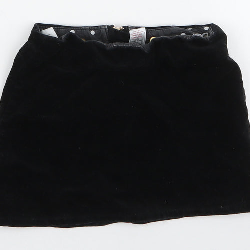 Dunnes Stores Girls Black  Cotton A-Line Skirt Size 4 Years  Regular Zip