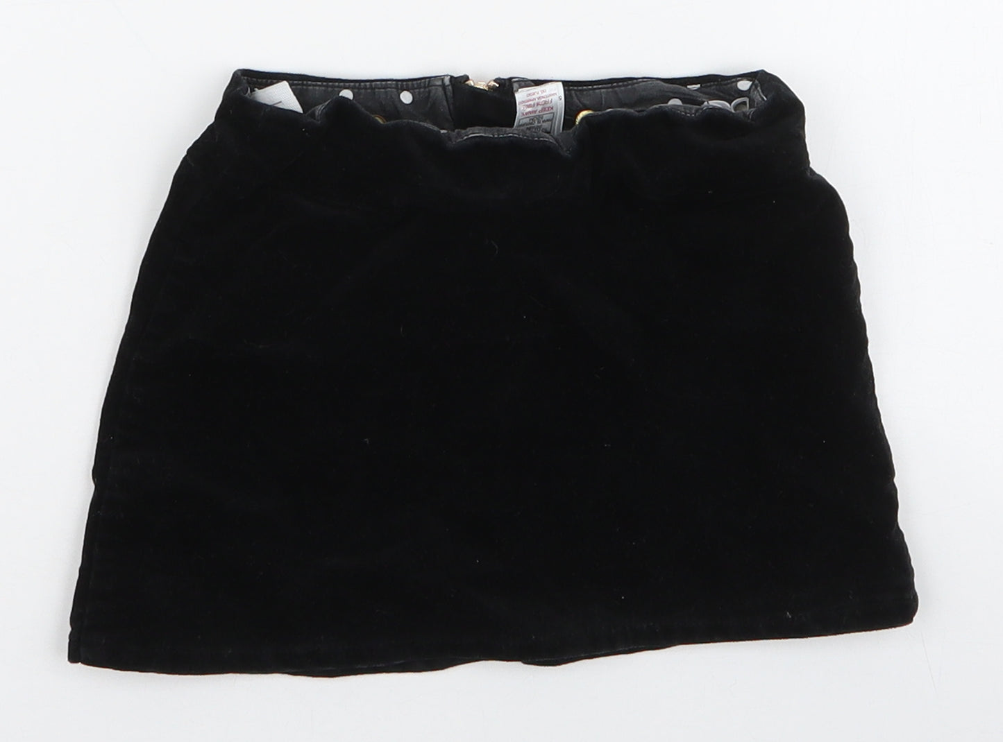 Dunnes Stores Girls Black  Cotton A-Line Skirt Size 4 Years  Regular Zip