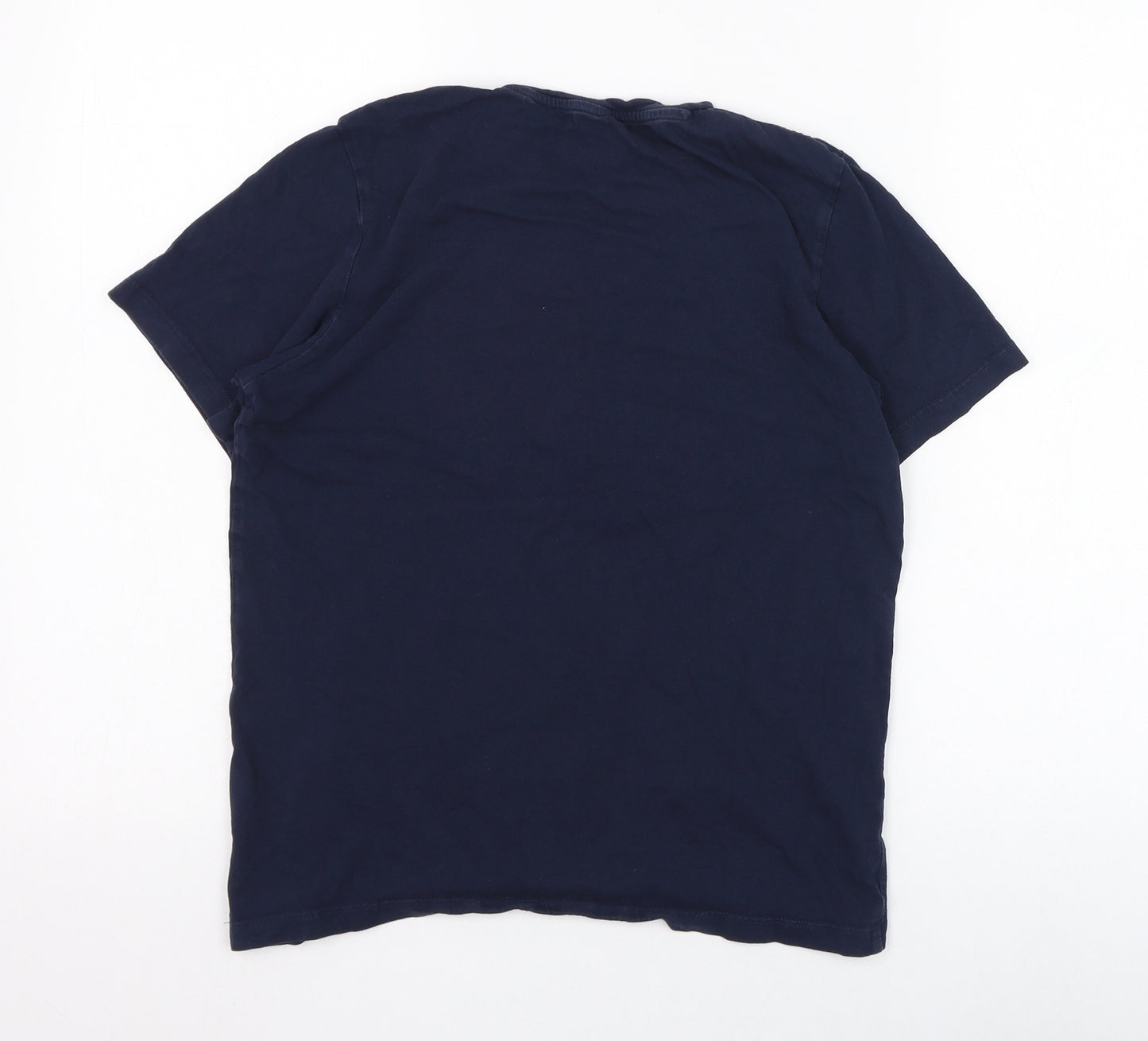 JACK & JONES Boys Blue  Cotton Basic T-Shirt Size 14 Years Round Neck Pullover