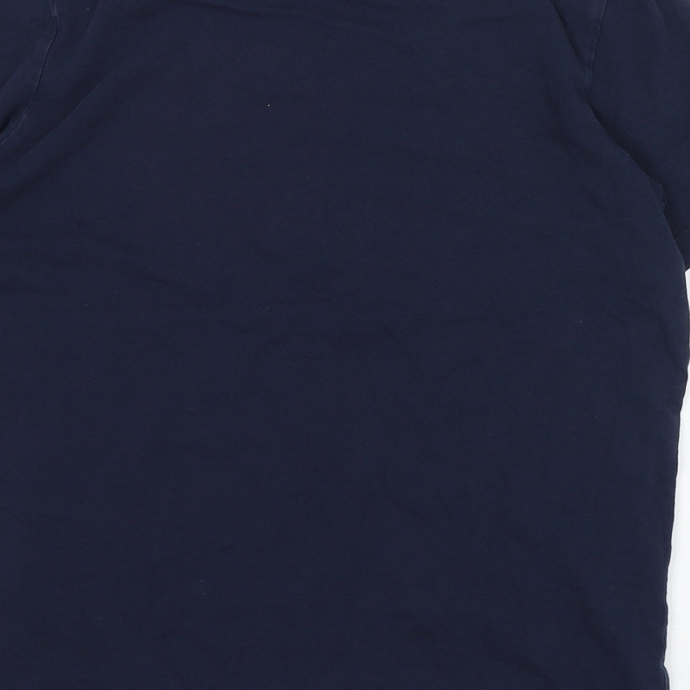 JACK & JONES Boys Blue  Cotton Basic T-Shirt Size 14 Years Round Neck Pullover