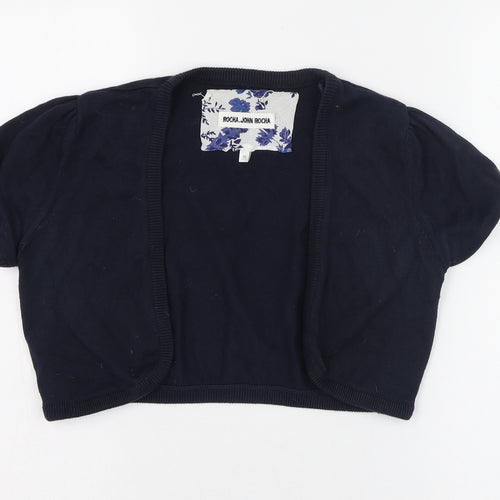 Debenhams Womens Blue Round Neck  Cotton Cardigan Jumper Size 10