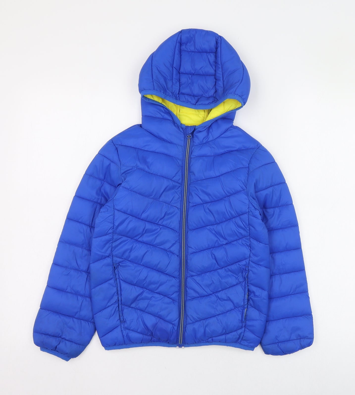 Dunnes Stores Boys Blue   Puffer Jacket Coat Size 7-8 Years  Zip