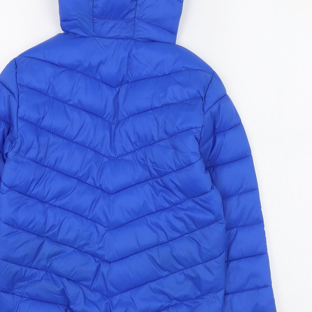 Dunnes Stores Boys Blue   Puffer Jacket Coat Size 7-8 Years  Zip
