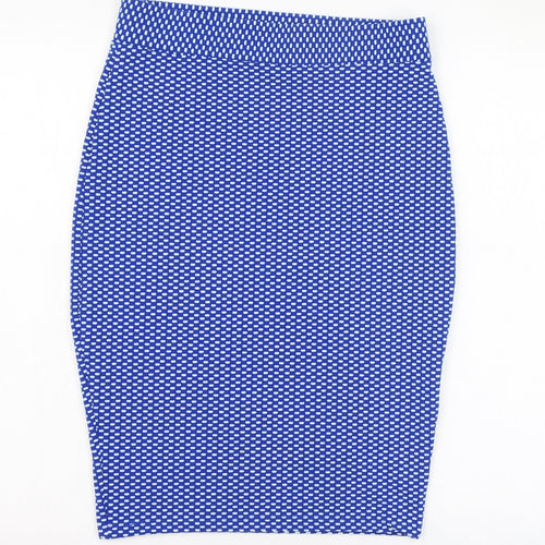 Dunnes Stores Womens Blue  Polyester Straight & Pencil Skirt Size S