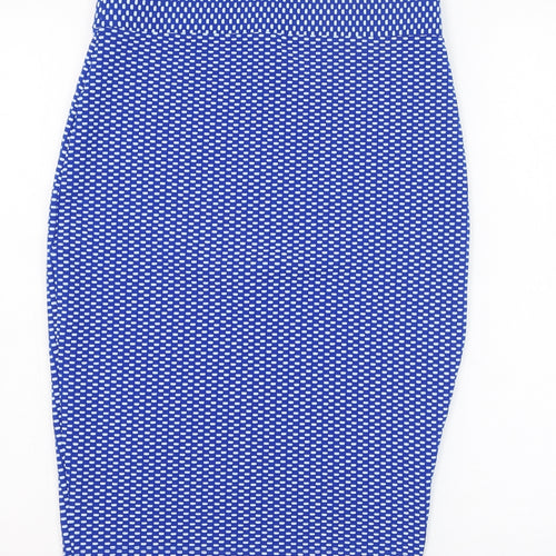 Dunnes Stores Womens Blue  Polyester Straight & Pencil Skirt Size S