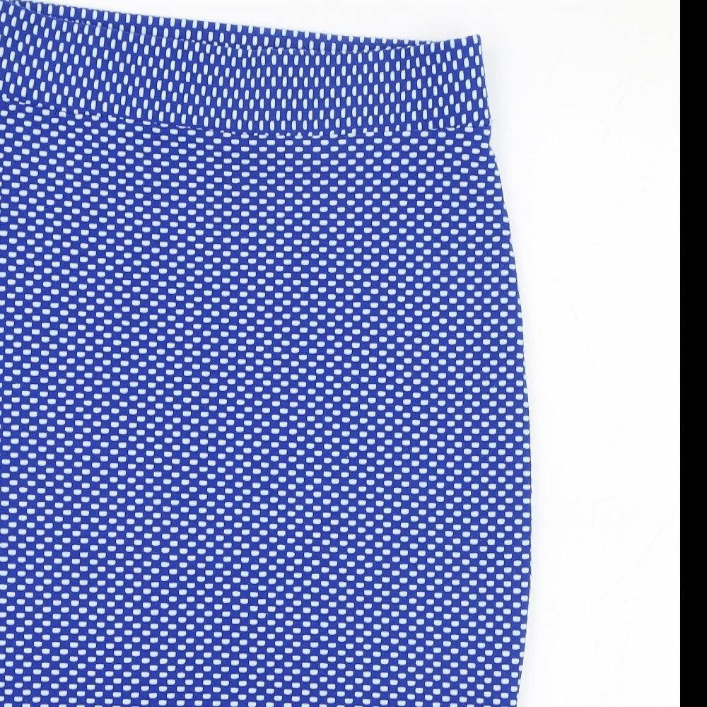 Dunnes Stores Womens Blue  Polyester Straight & Pencil Skirt Size S