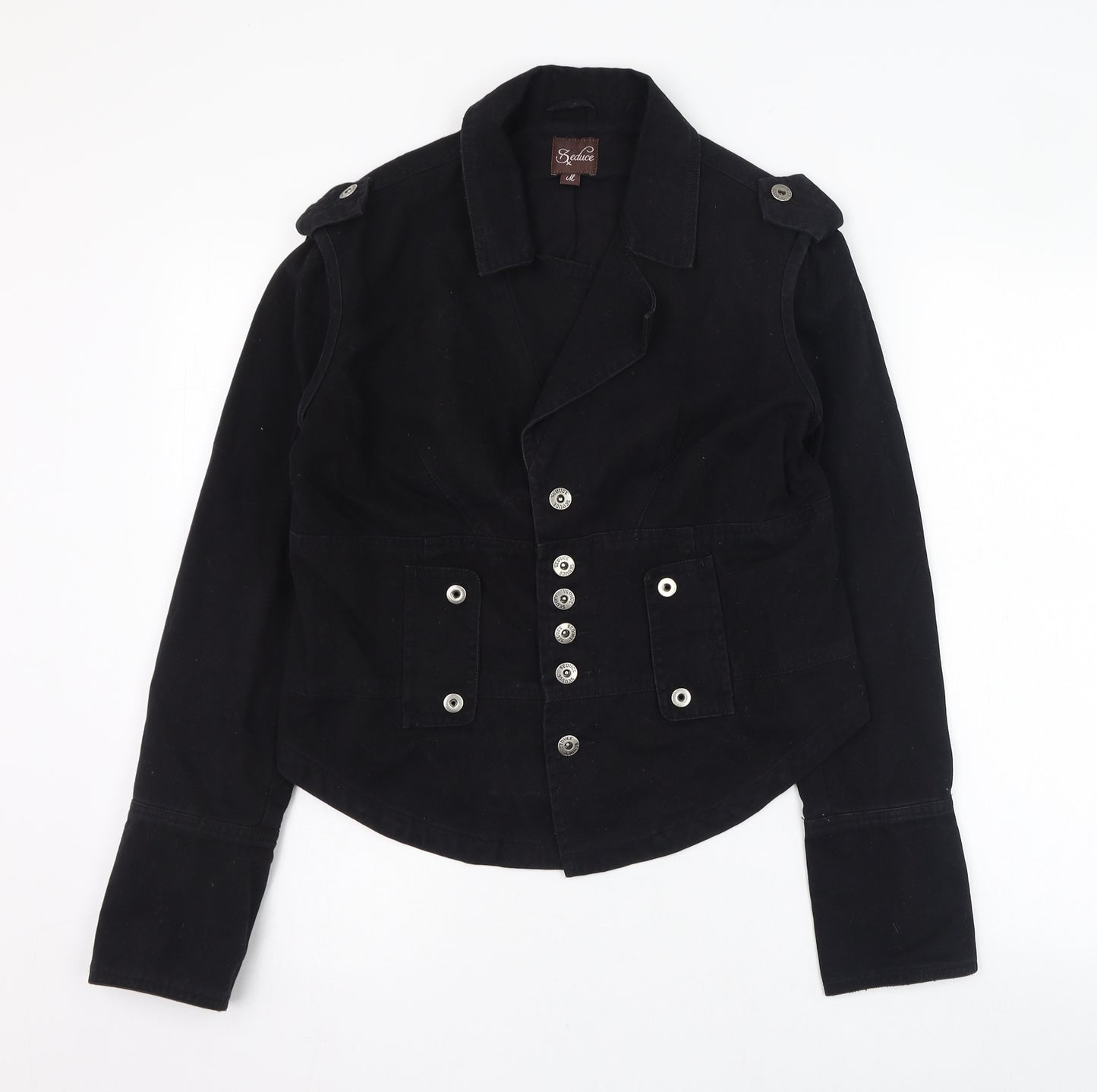 Seduce Womens Black   Jacket  Size M  Button