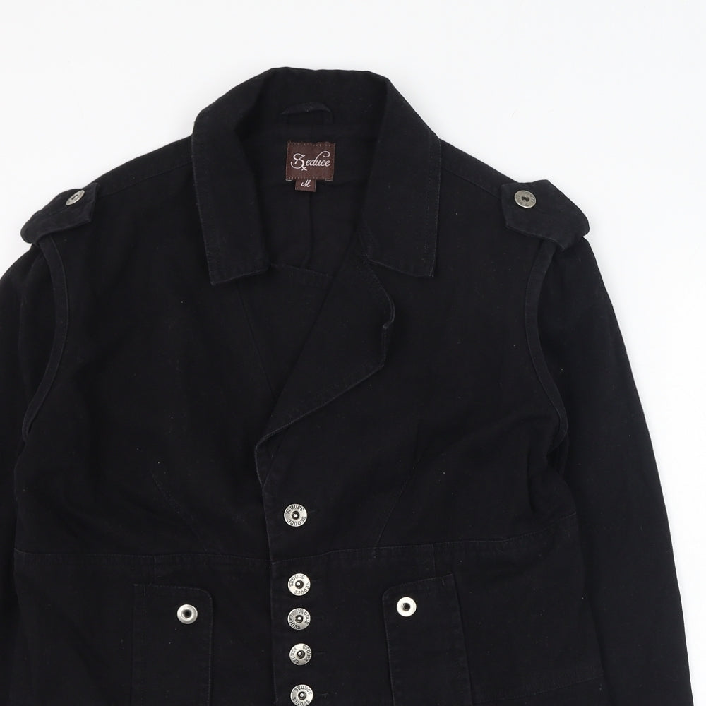 Seduce Womens Black   Jacket  Size M  Button