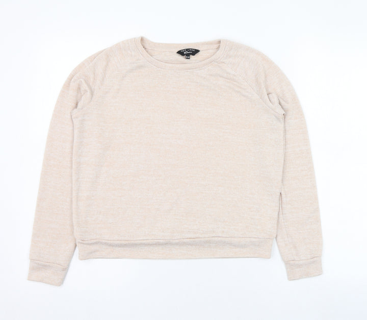 New Look Girls Beige Round Neck Polyester Pullover Jumper Size 12-13 Years Pullover