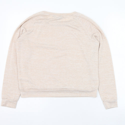 New Look Girls Beige Round Neck  Polyester Pullover Jumper Size 12-13 Years  Pullover