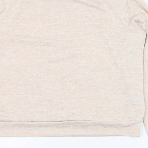 New Look Girls Beige Round Neck  Polyester Pullover Jumper Size 12-13 Years  Pullover