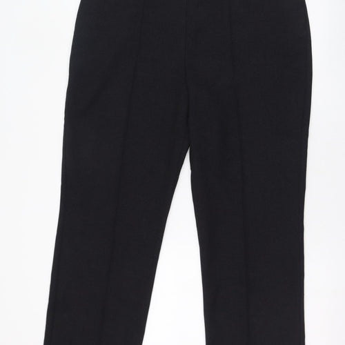 Papaya Womens Black  Polyester Trousers  Size 14 L28 in Regular