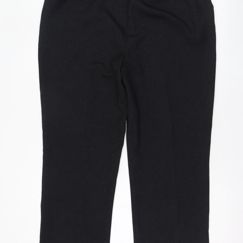 Papaya Womens Black  Polyester Trousers  Size 14 L28 in Regular