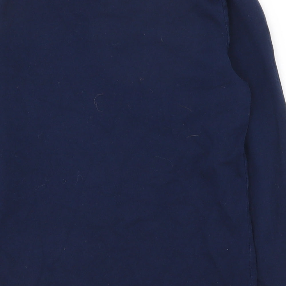Marks and Spencer Boys Blue  Cotton Basic T-Shirt Size 5-6 Years Crew Neck Pullover