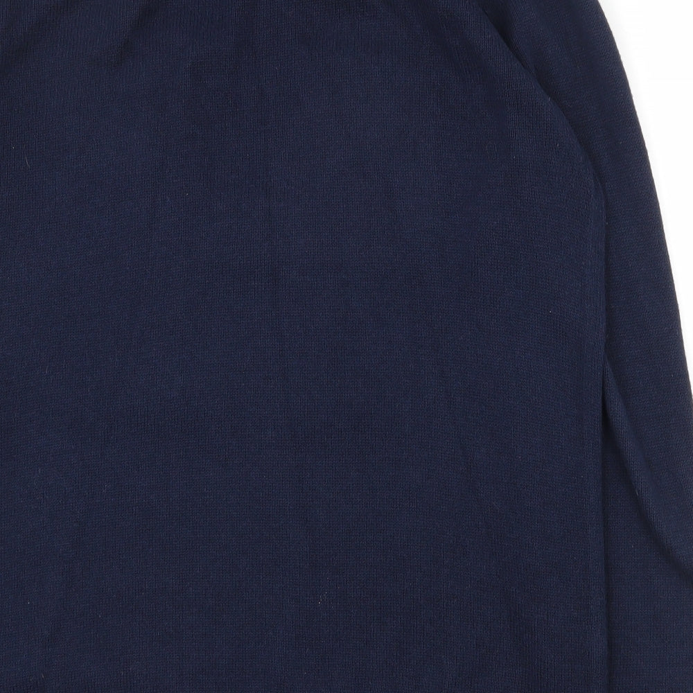 Tommy Hilfiger Mens Blue Round Neck  Cotton Pullover Jumper Size L