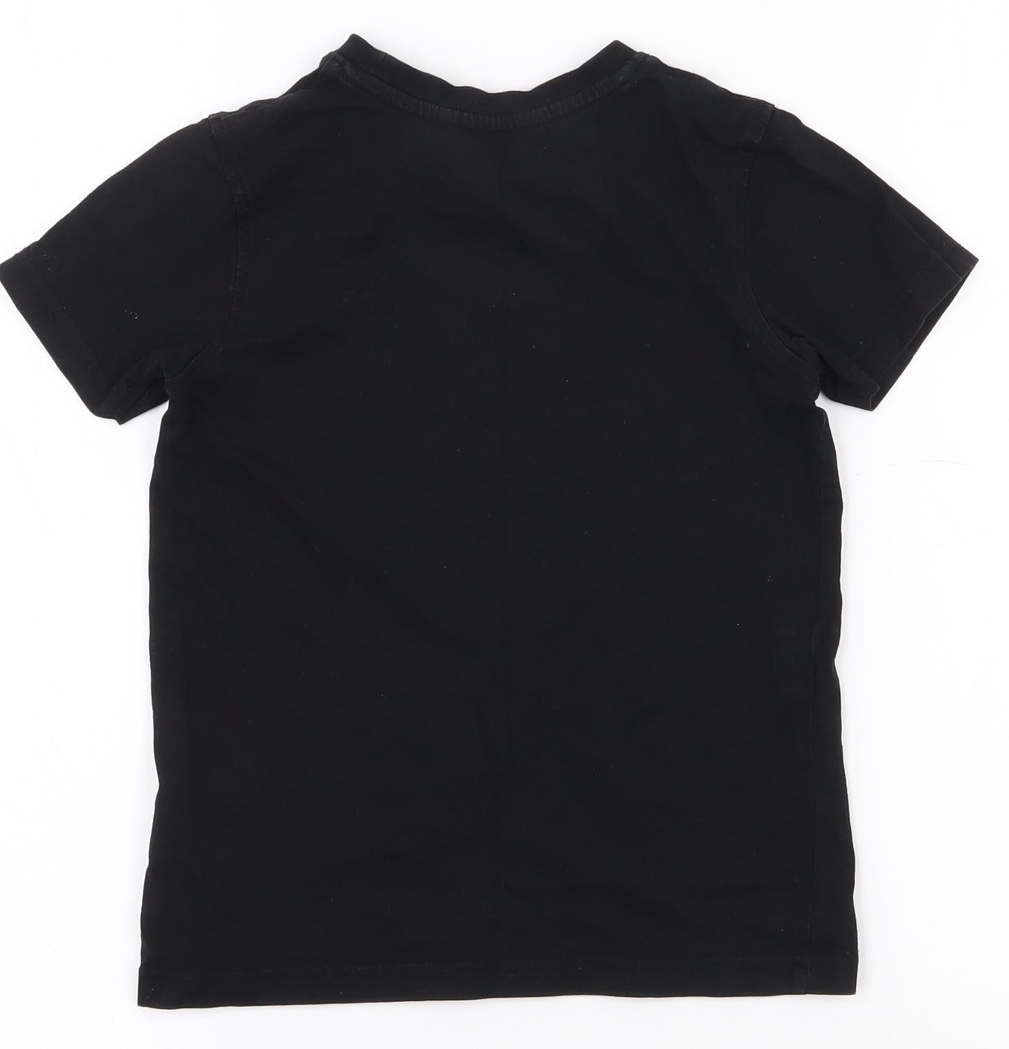 George Boys Black  100% Cotton Pullover T-Shirt Size 5-6 Years Crew Neck Pullover