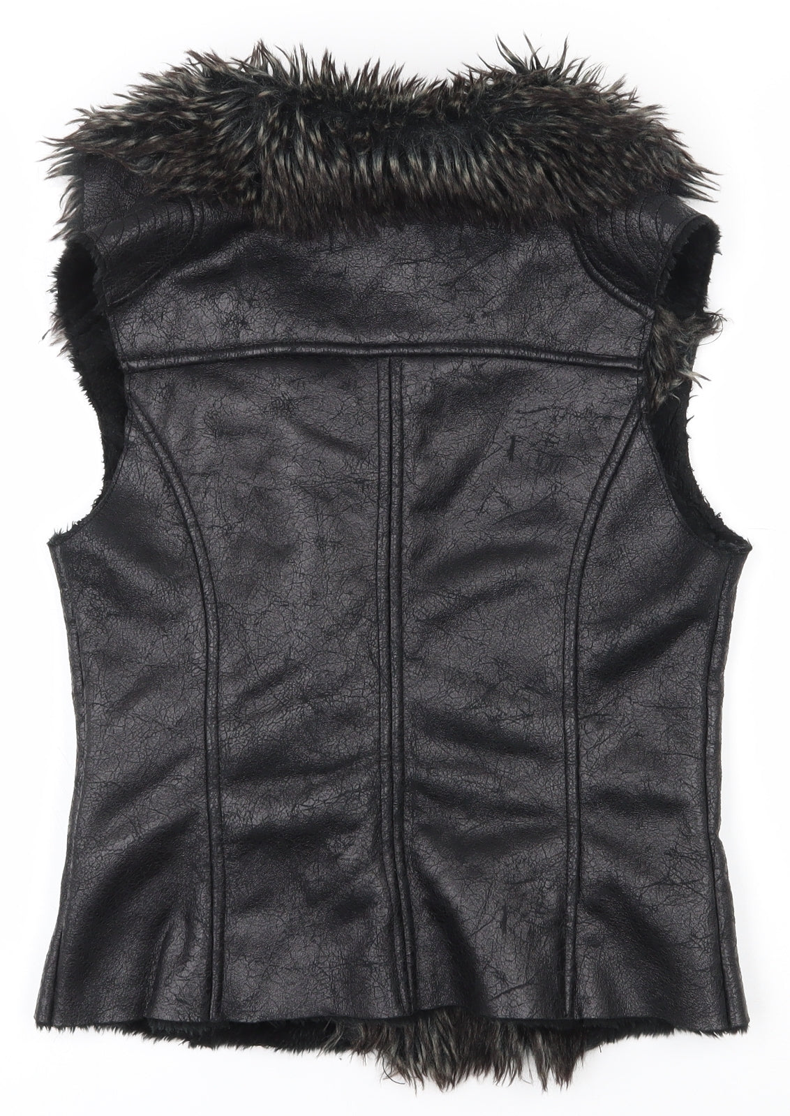 Jane Norman Womens Black   Gilet Coat Size 10  Zip