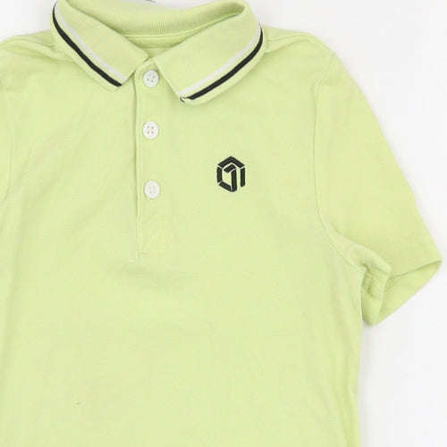 F&F Boys Gold  Cotton Basic Polo Size 5-6 Years Collared Button