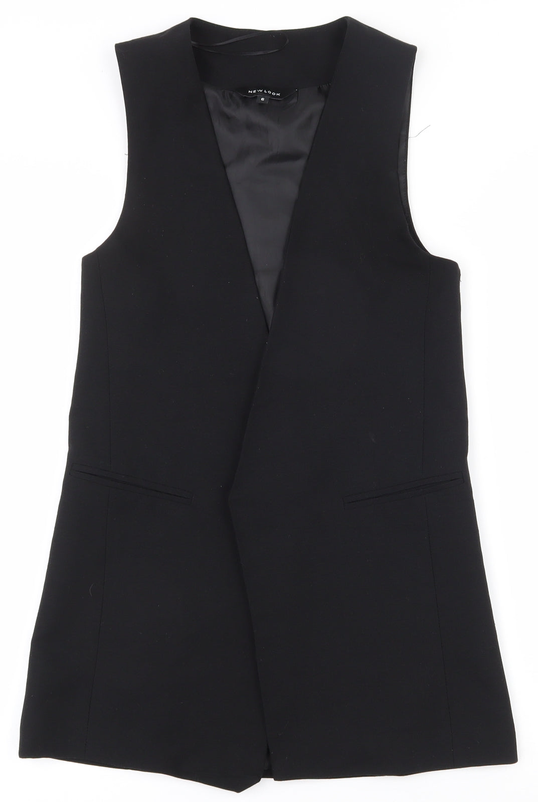 New Look Womens Black   Gilet Coatigan Size 6
