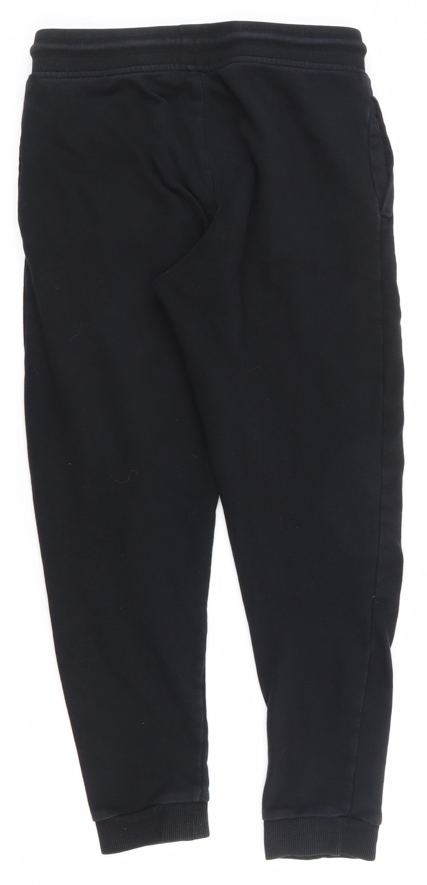George Boys Black  Cotton Jogger Trousers Size 12-13 Years  Regular Drawstring
