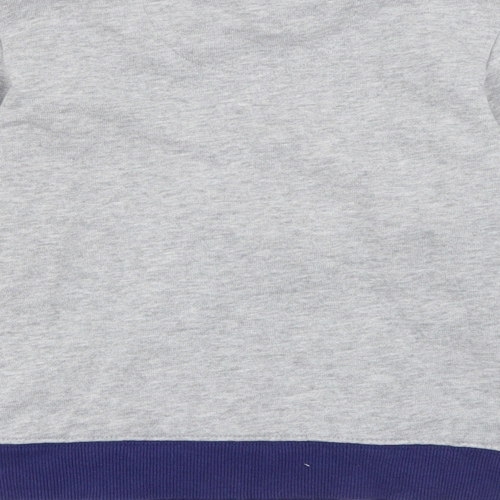 Baby Boden Boys Grey  Cotton Pullover Sweatshirt Size 3-4 Years  Snap - Penguin