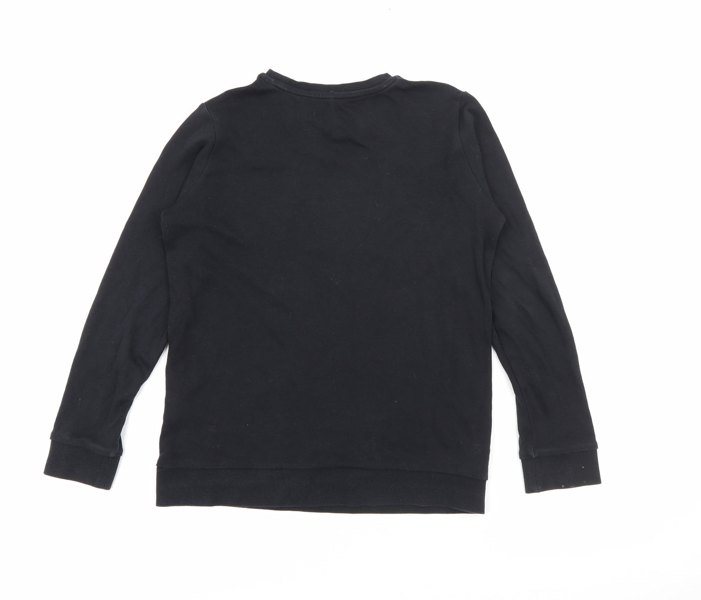 George Girls Black  Cotton Pullover Sweatshirt Size 8-9 Years