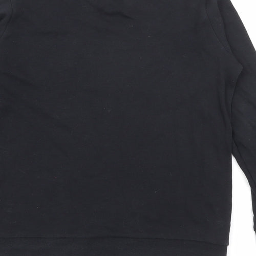George Girls Black  Cotton Pullover Sweatshirt Size 8-9 Years