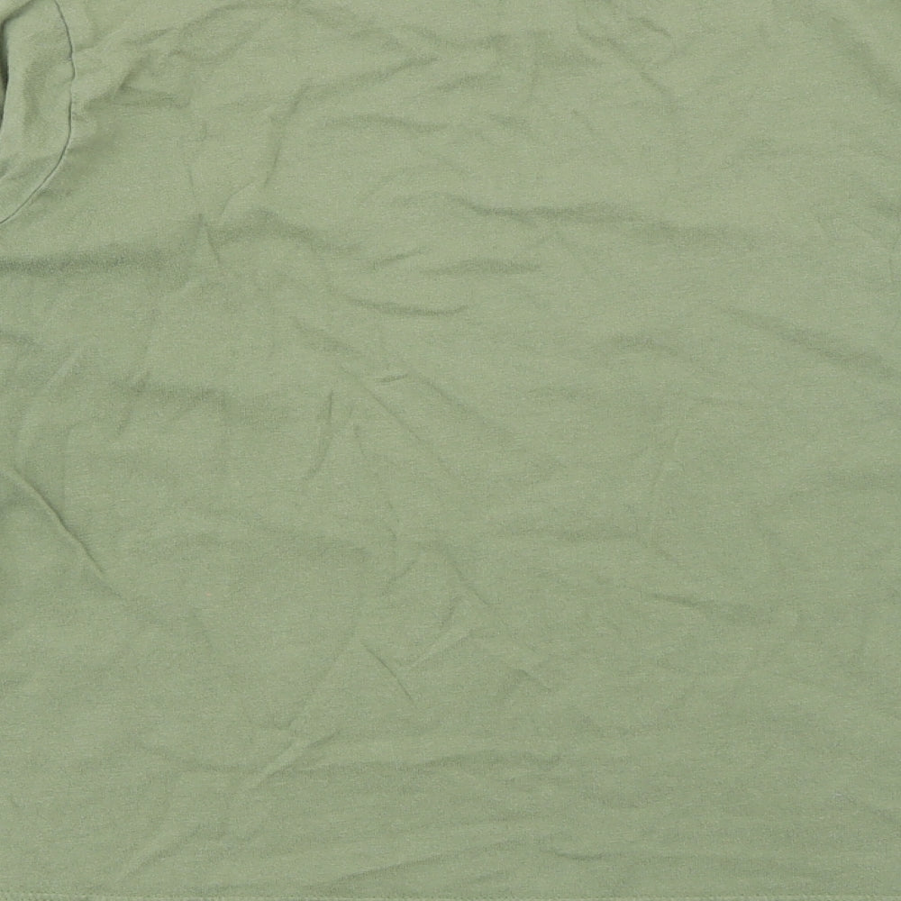 MNG Boys Green  Polyester Pullover T-Shirt Size 9 Years Crew Neck  - Skateboard