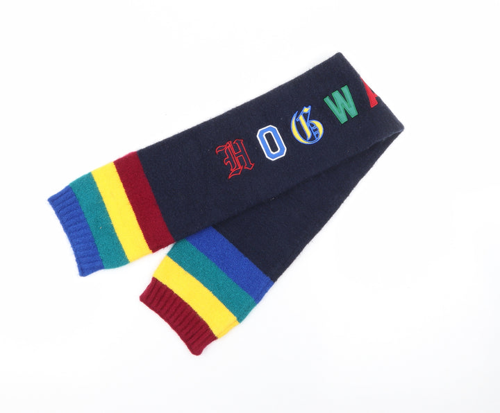Marks and Spencer Unisex Blue Striped Acrylic Scarf One Size - Hogwarts