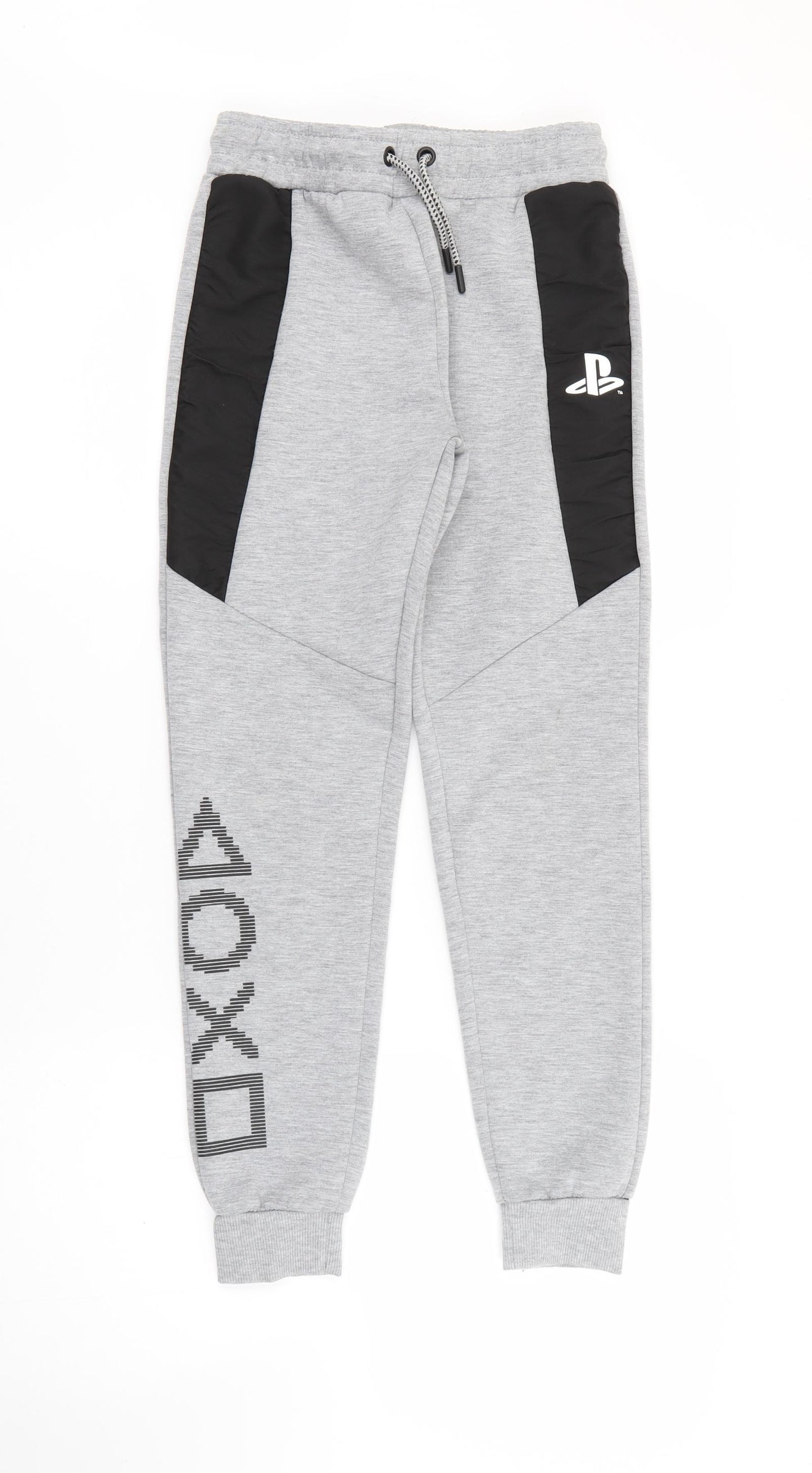 Primark Boys Grey  Polyester Jogger Trousers Size 10-11 Years  Regular Tie - Playstation