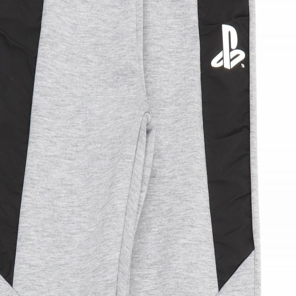 Primark Boys Grey  Polyester Jogger Trousers Size 10-11 Years  Regular Tie - Playstation