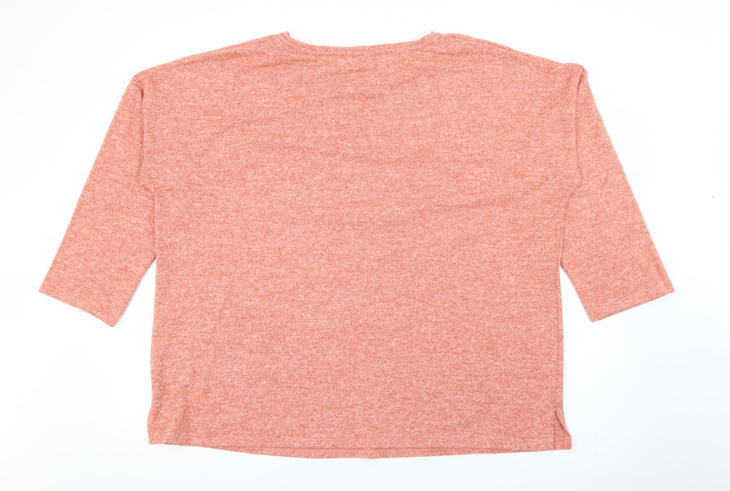 Nutmeg Womens Orange Crew Neck  Polyester Pullover Jumper Size 20