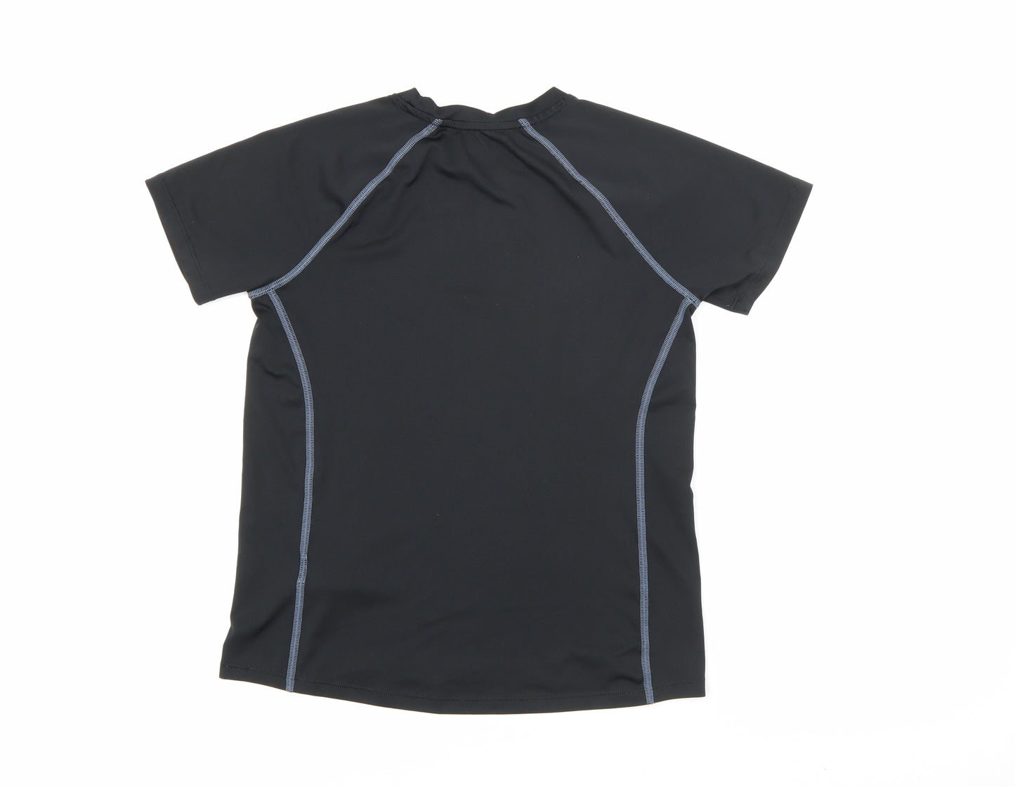 Good Move Boys Black  Polyester Pullover T-Shirt Size 10-11 Years Crew Neck