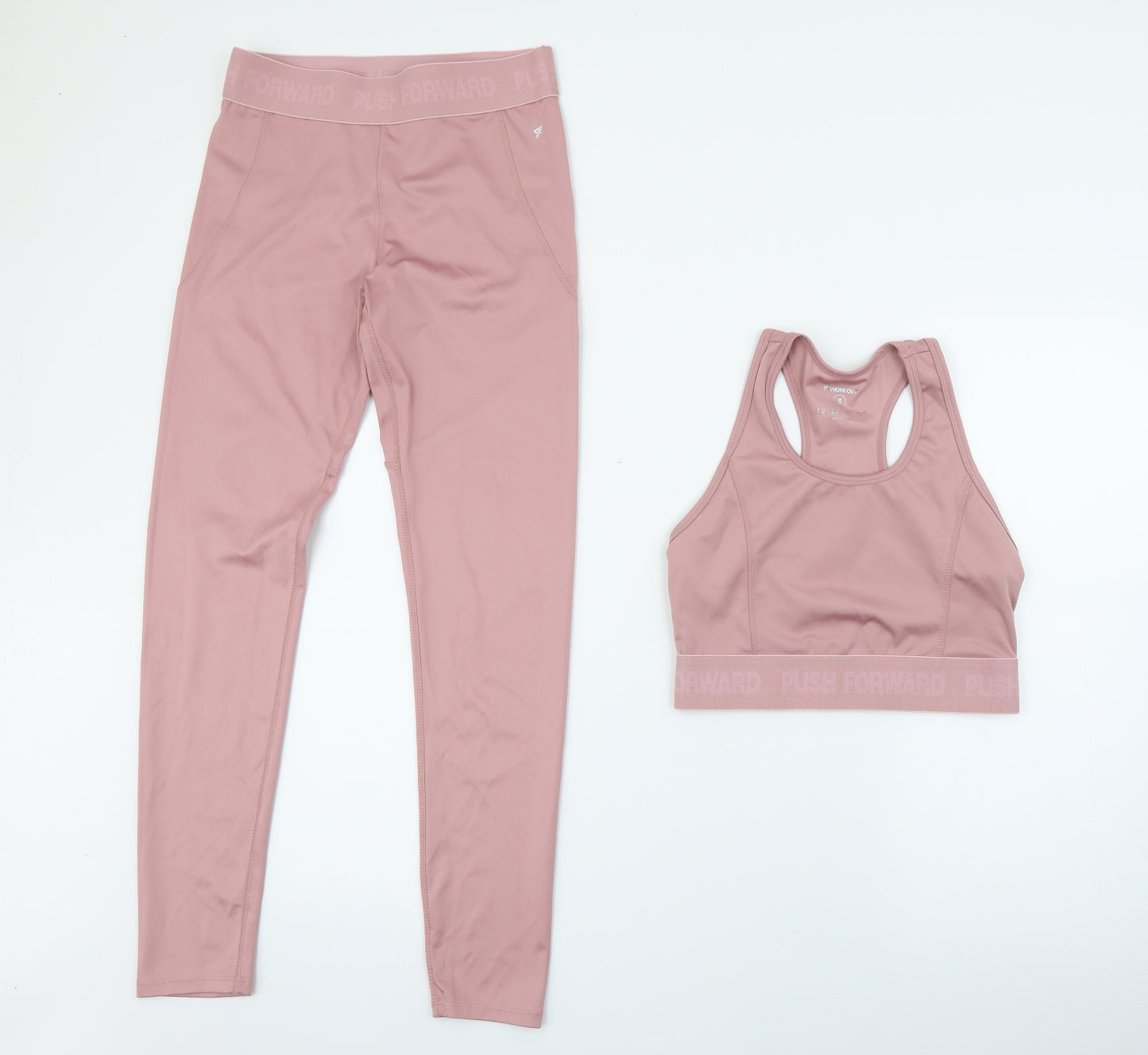 Workout Womens Pink  Polyester Pedal Pusher Leggings Size S L28 in Regular