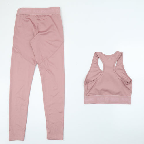 Workout Womens Pink  Polyester Pedal Pusher Leggings Size S L28 in Regular