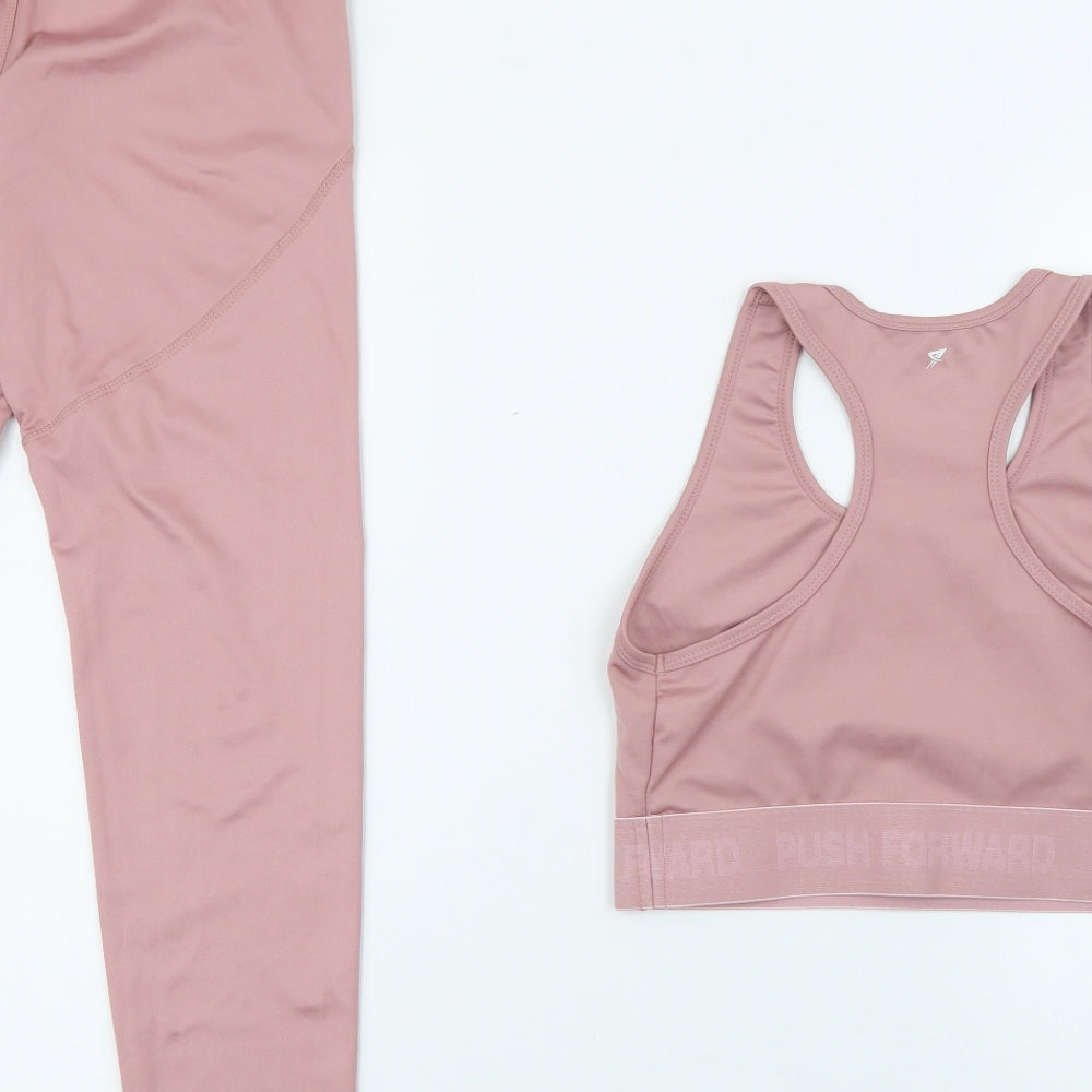 Workout Womens Pink  Polyester Pedal Pusher Leggings Size S L28 in Regular