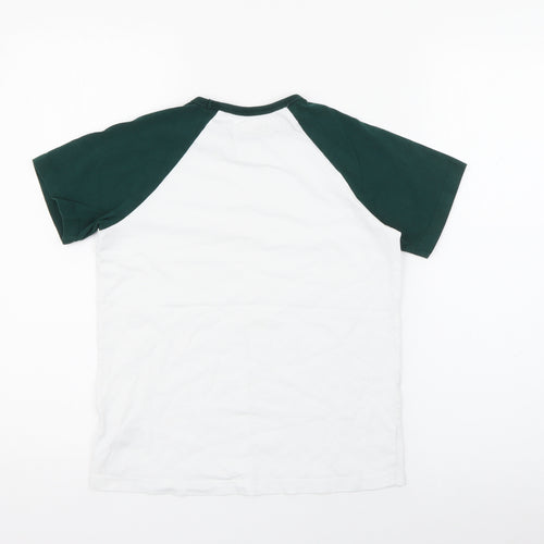 NEXT Boys Green  Cotton Pullover T-Shirt Size 9 Years Crew Neck