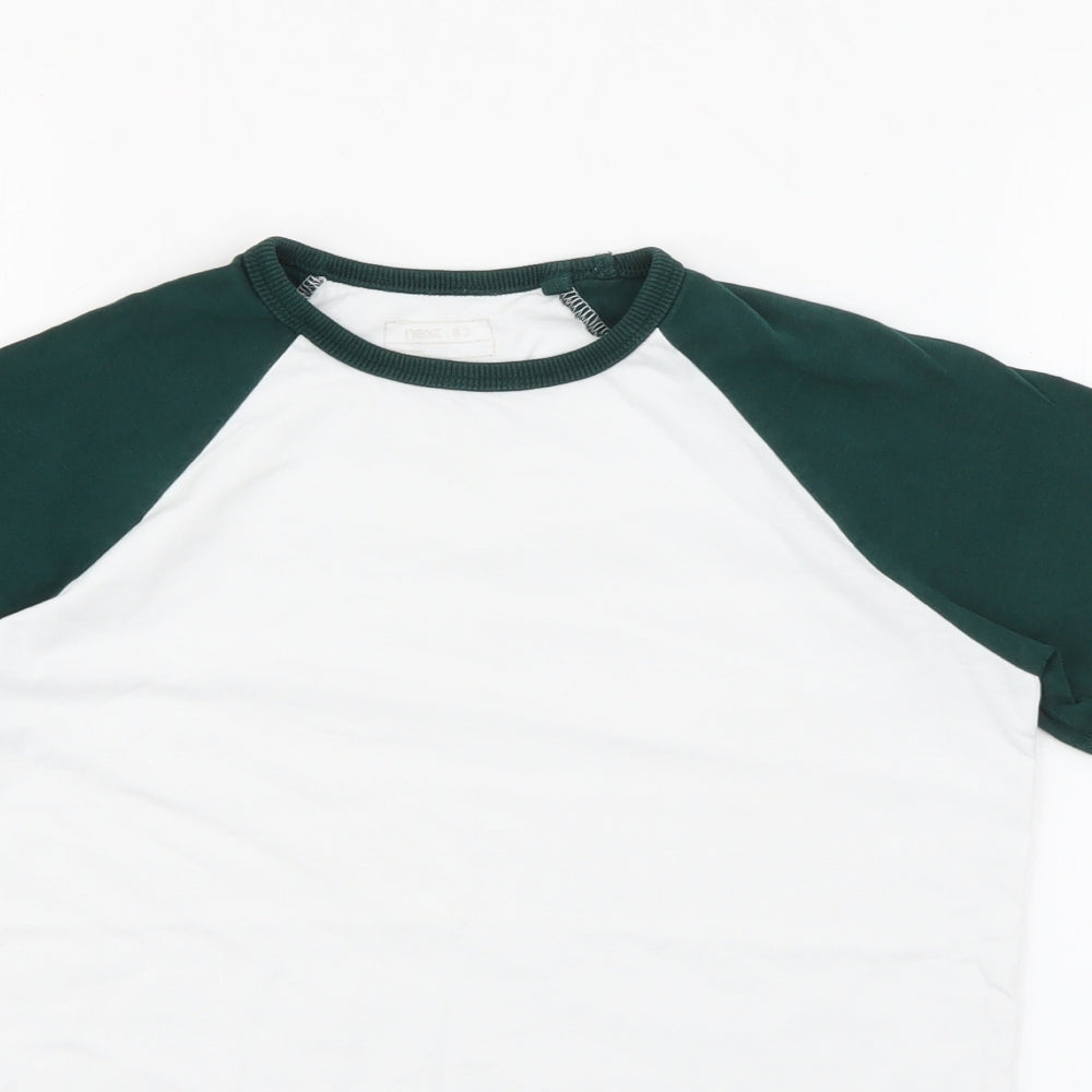 NEXT Boys Green  Cotton Pullover T-Shirt Size 9 Years Crew Neck