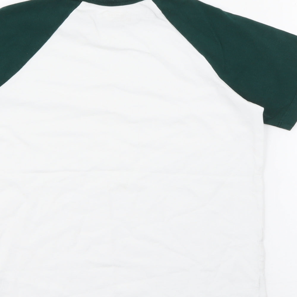 NEXT Boys Green  Cotton Pullover T-Shirt Size 9 Years Crew Neck
