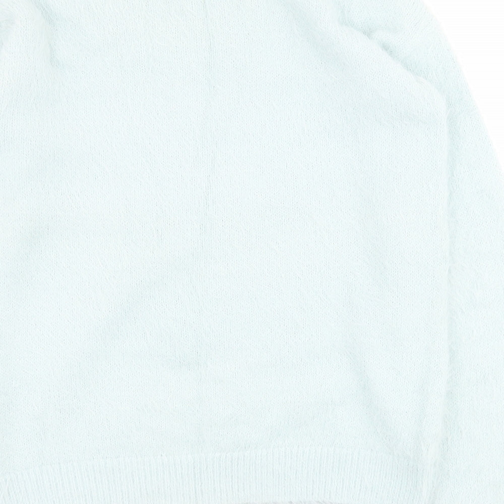 F&F Girls Blue Roll Neck  Polyamide Pullover Jumper Size 13-14 Years  Pullover - Unicorn