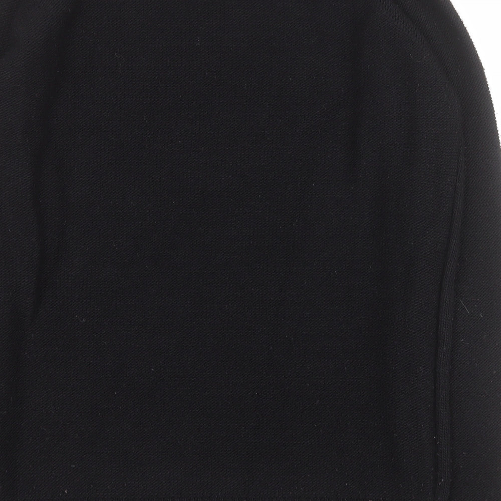 Miss Selfridge Womens Black Round Neck  Acrylic Pullover Jumper Size 8
