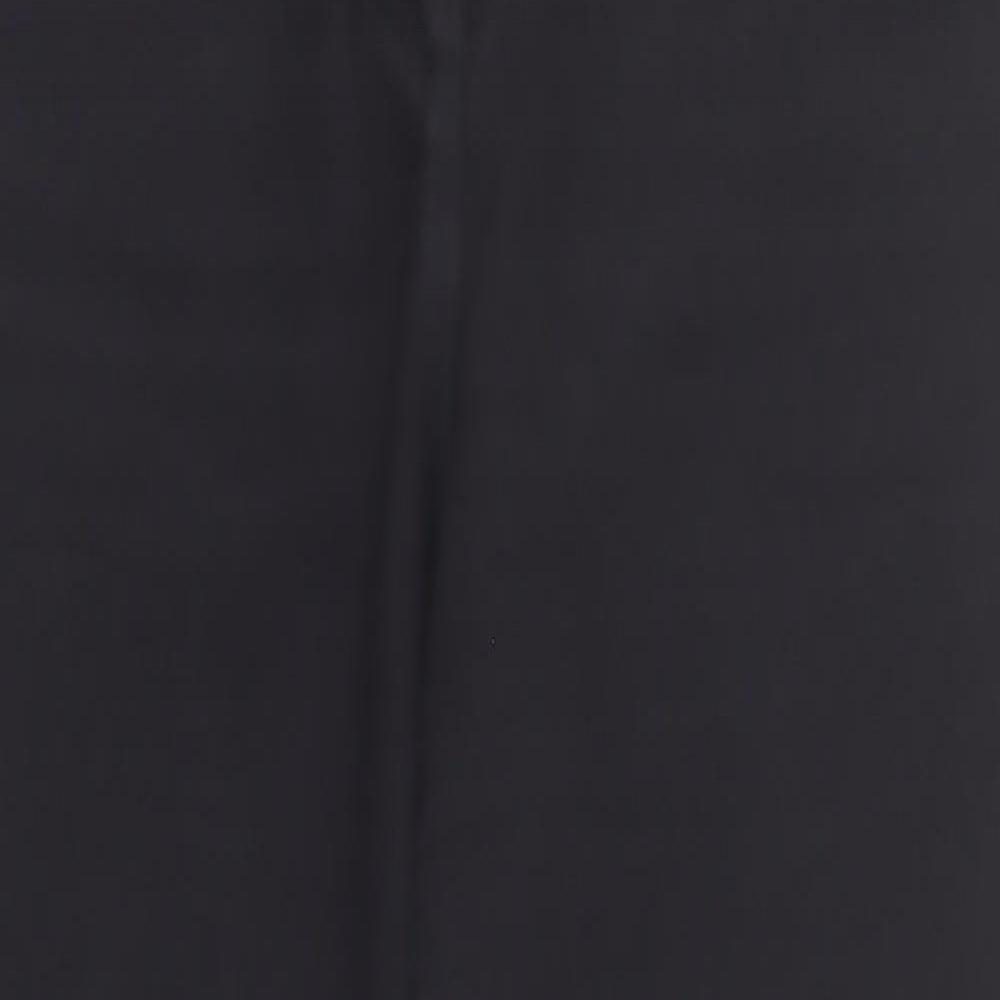 Marks and Spencer Womens Black  Cotton Cropped Jeans Size 12 L21 in Regular Zip