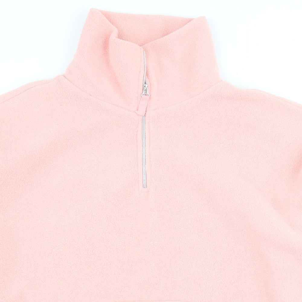 F&F Womens Pink  Polyester Pullover Sweatshirt Size M  Zip
