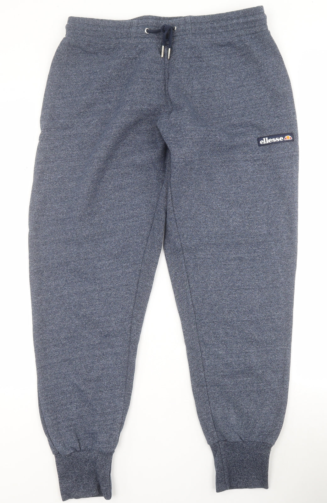 ellesse Womens Blue  Cotton Jogger Trousers Size 12 L30 in Regular Drawstring