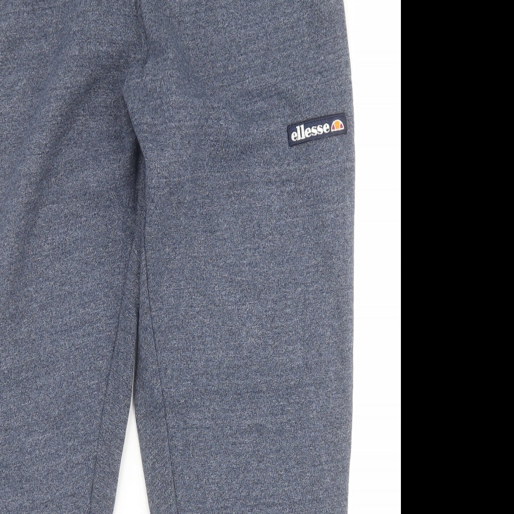 ellesse Womens Blue  Cotton Jogger Trousers Size 12 L30 in Regular Drawstring